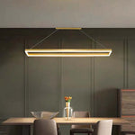 Gloen Modern Rectangular Hanging Pendant Light, Gold/Coffee - Lamp Outdoor