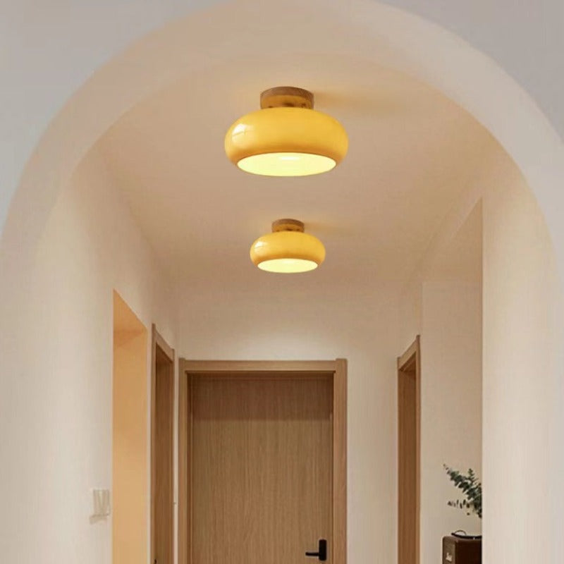 Charlotte Flush Mount Ceiling Light Wood - Lamp Outdoor