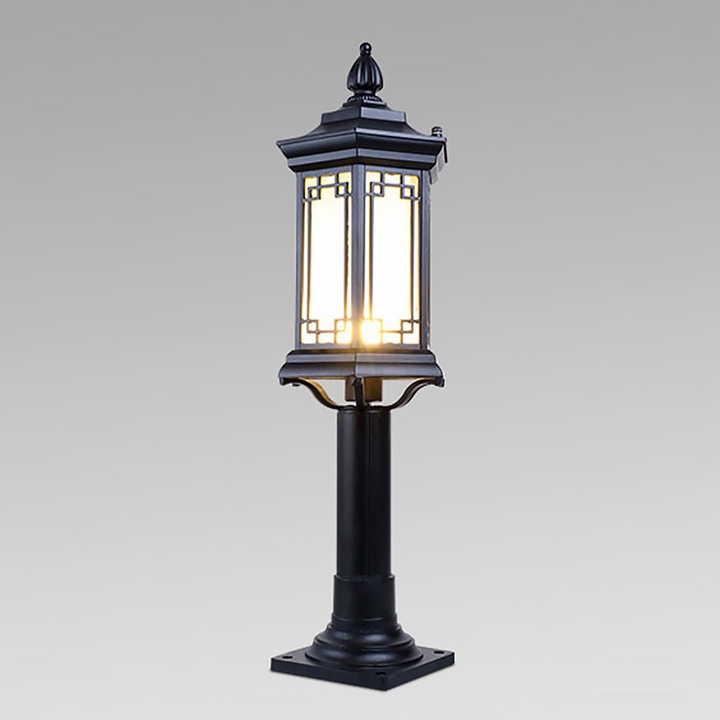Traditional Asian-Inspired LED Pathway Lights Rhombus Shape for Villa Gardens - Lamp Outdoor