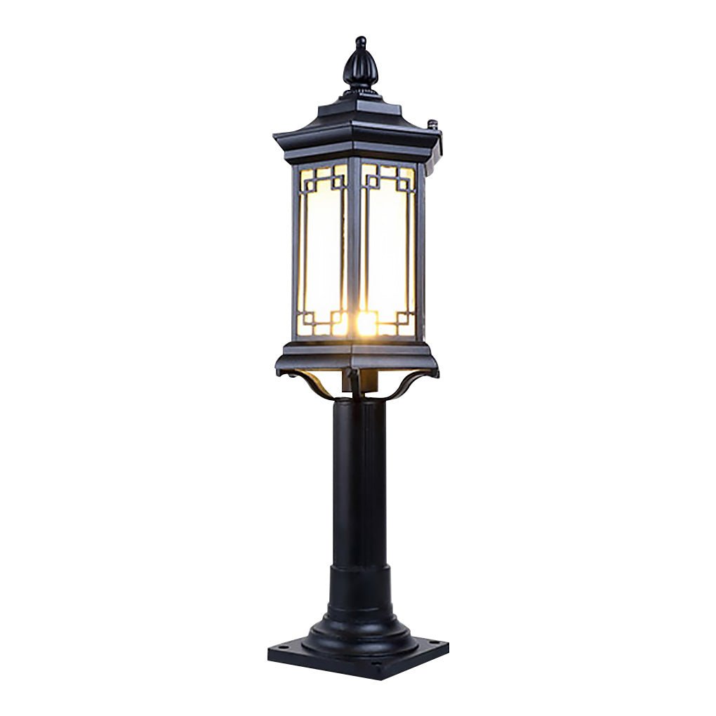 Traditional Asian-Inspired LED Pathway Lights Rhombus Shape for Villa Gardens - Lamp Outdoor