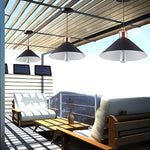 Classic Conical Solar Lights LED Pendant Light Solar Garden Lights Waterproof Hanging Lights - Lamp Outdoor