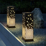 Asian Style Perforated Garden Lighting with Decorative Snowflake Design - Lamp Outdoor