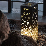 Asian Style Perforated Garden Lighting with Decorative Snowflake Design - Lamp Outdoor