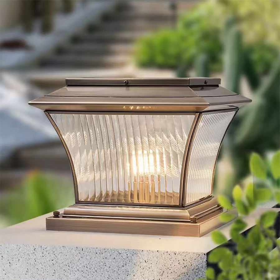 Waterproof Copper Outdoor Pillar Light European style - Lamp Outdoor