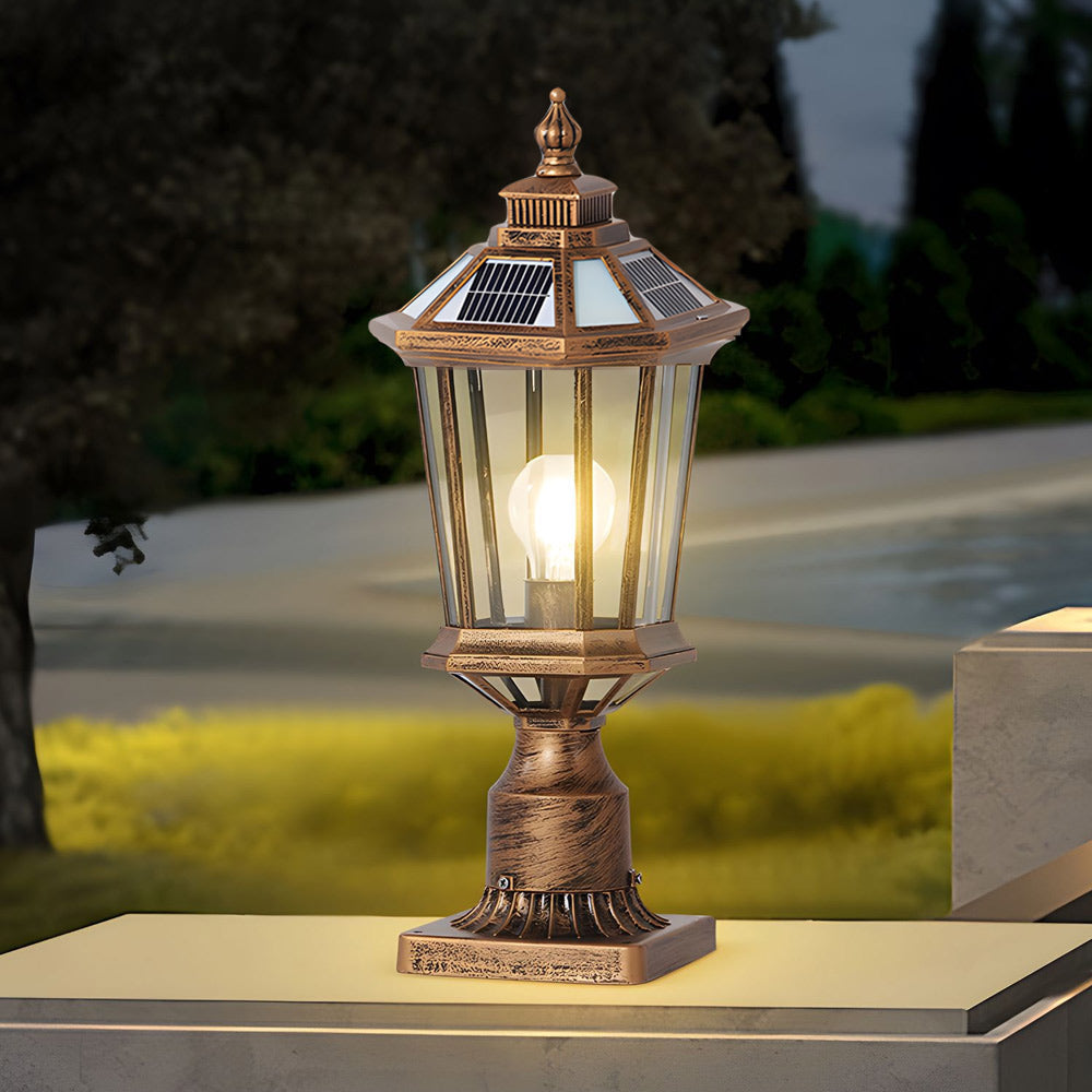 LED Waterproof Solar Column Pillar Lights for Garden - Lamp Outdoor