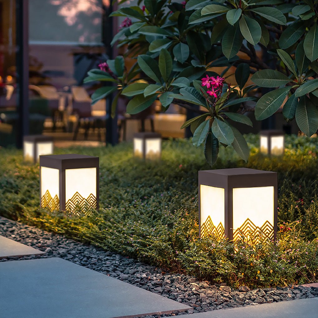Modern Rectangular Landscape Lamp Sleek Stainless Steel Outdoor Lighting - Lamp Outdoor