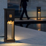 Elegant Outdoor LED Light with Artistic Cut Craft and Strip Design - Lamp Outdoor