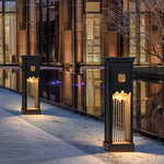 Elegant Outdoor LED Light with Artistic Cut Craft and Strip Design - Lamp Outdoor