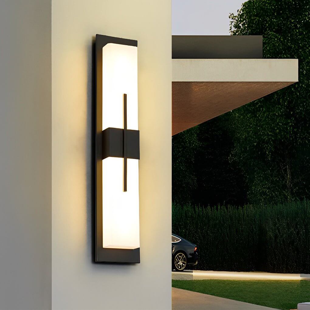 Creative Rectangular LED Waterproof Black Modern Outdoor Wall Lamp - Lamp Outdoor