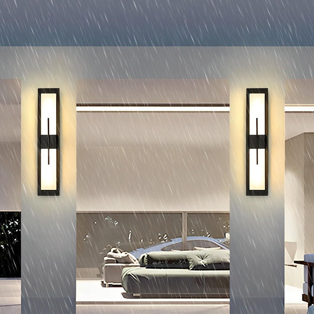 Creative Rectangular LED Waterproof Black Modern Outdoor Wall Lamp - Lamp Outdoor