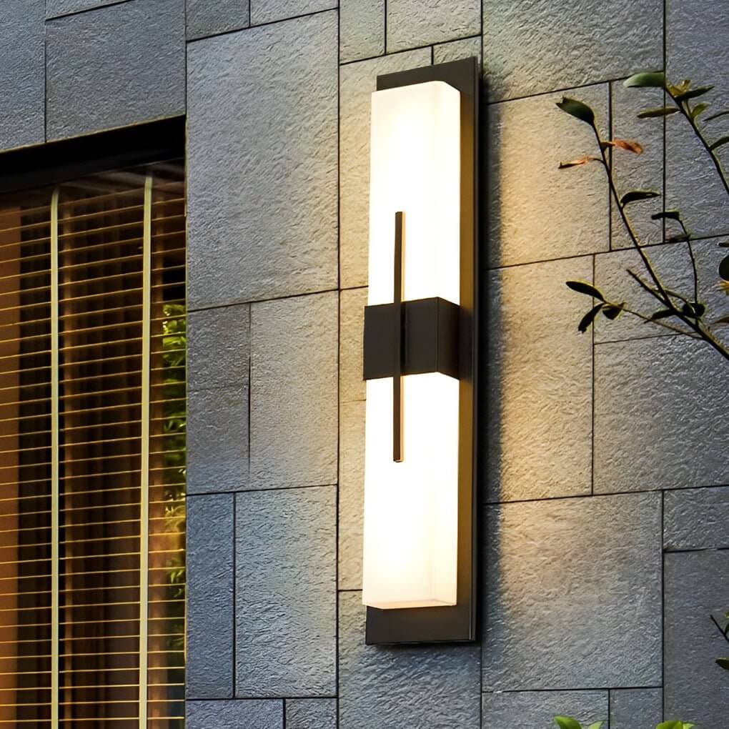 Creative Rectangular LED Waterproof Black Modern Outdoor Wall Lamp - Lamp Outdoor