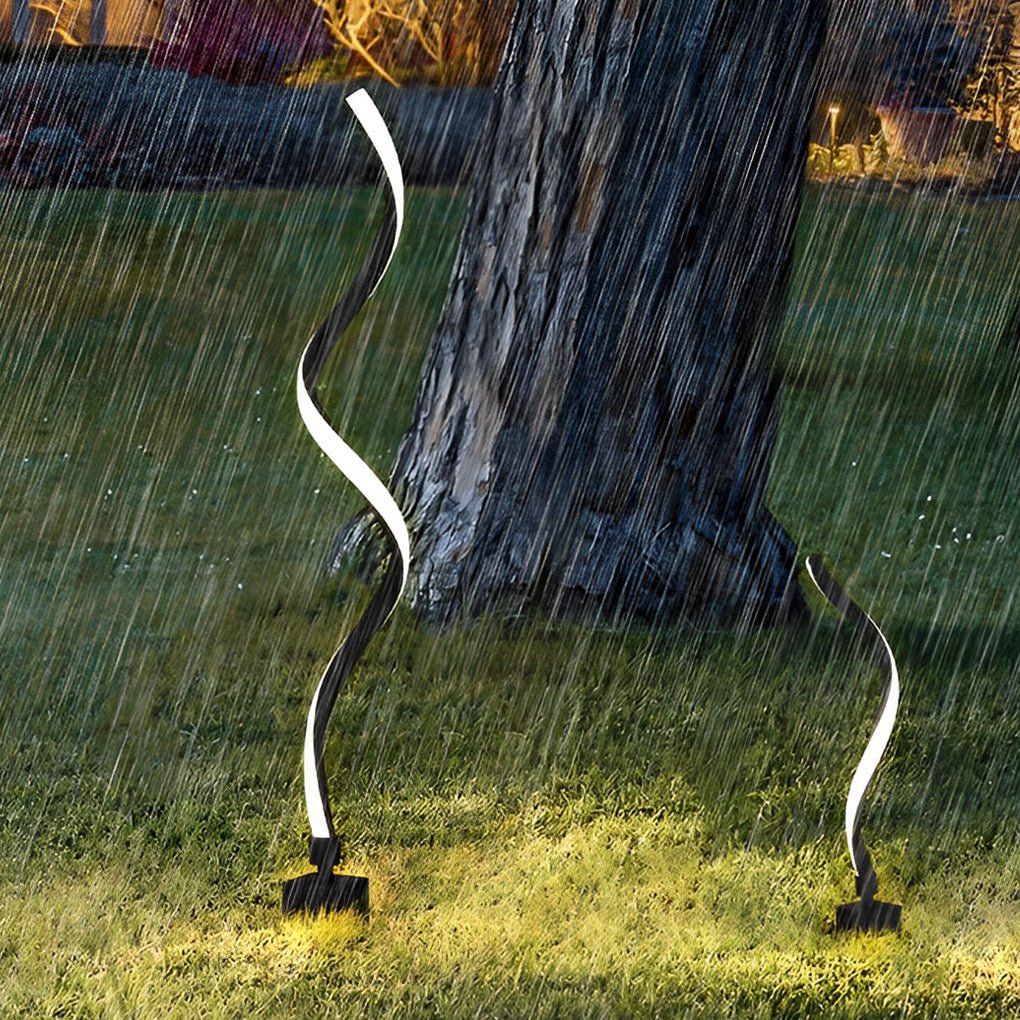 Eco-Friendly Twisted Seaweed Design LED Solar Lawn Lights - Lamp Outdoor
