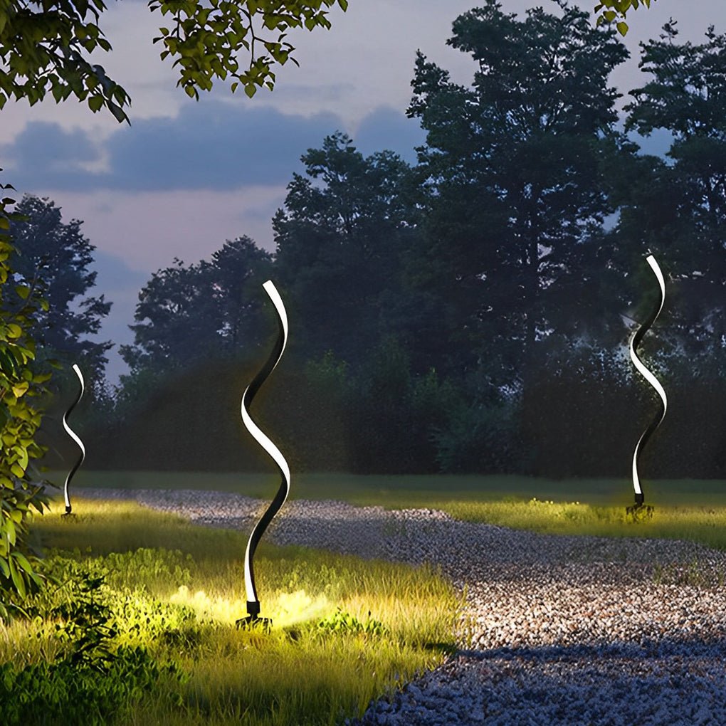 Eco-Friendly Twisted Seaweed Design LED Solar Lawn Lights - Lamp Outdoor