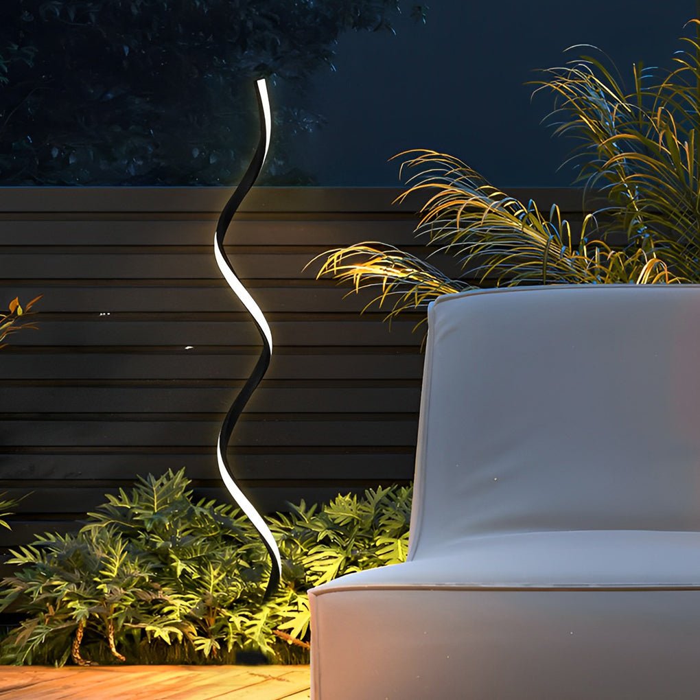 Eco-Friendly Twisted Seaweed Design LED Solar Lawn Lights - Lamp Outdoor
