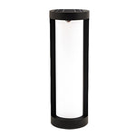 Black Cylindrical LED Pathway Bollard Lights Solar and Wired Outdoor Lighting Solutions - Lamp Outdoor