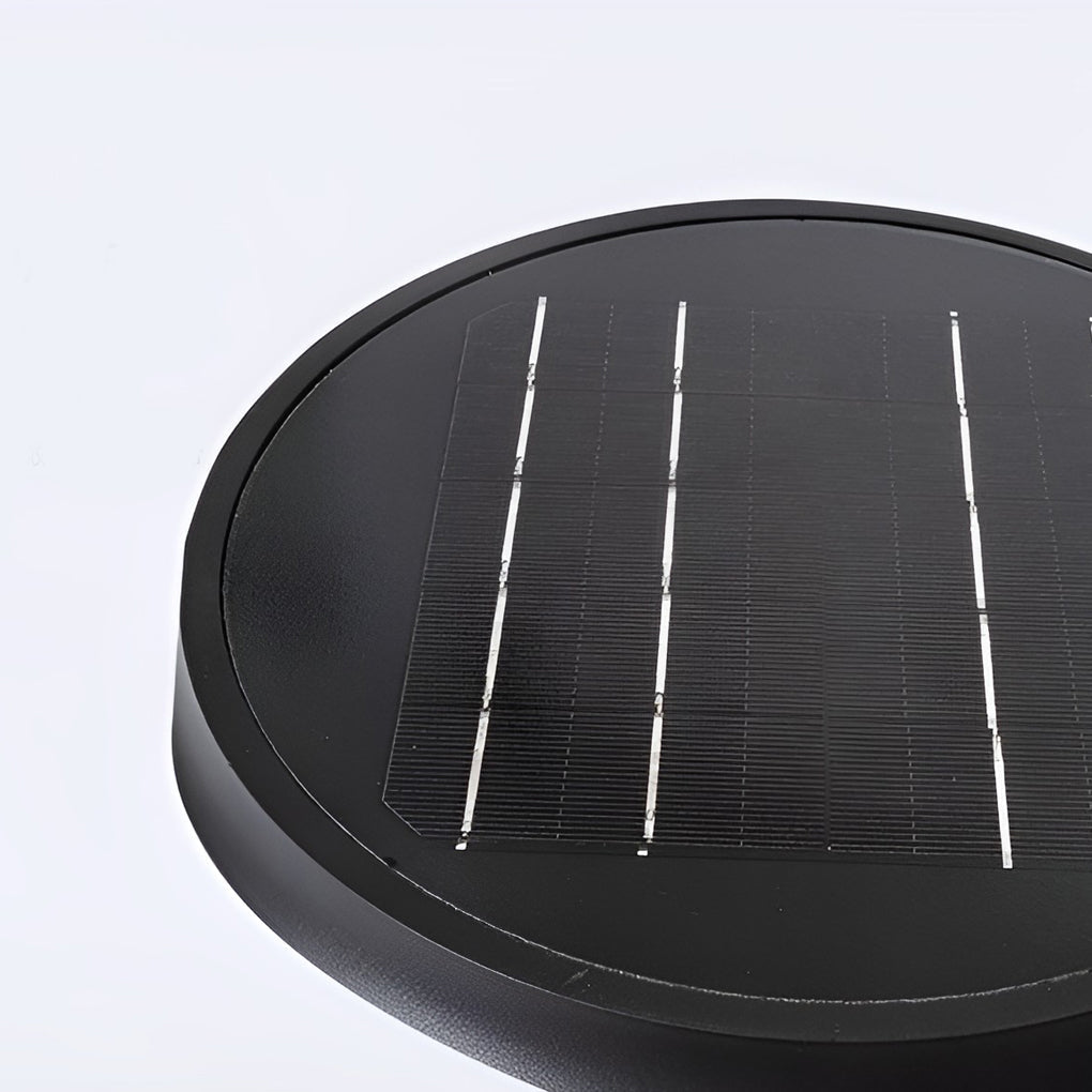 Black Cylindrical LED Pathway Bollard Lights Solar and Wired Outdoor Lighting Solutions - Lamp Outdoor