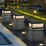 Modern LED Waterproof Outdoor Post Lights Solar Fence Pillar Light Deck Post Lights - Lamp Outdoor