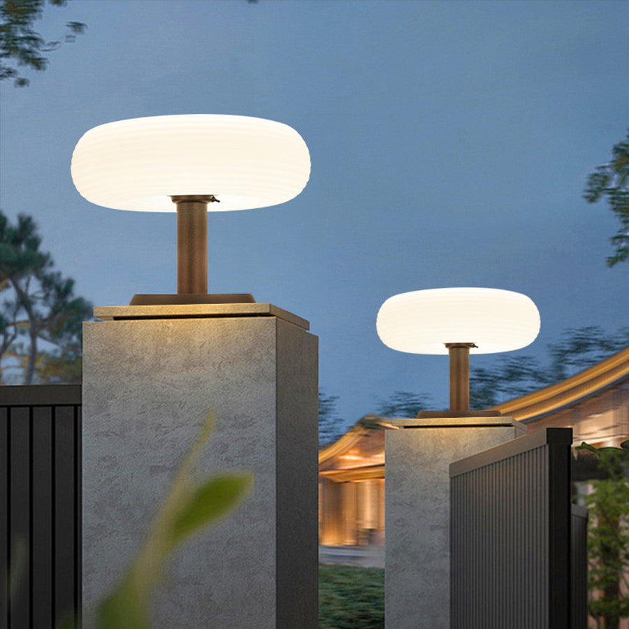 Outdoor Solar Pillar Lights Waterproof Round Landscape - Lamp Outdoor