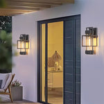 Waterproof Iron Art Black Outdoor Sconces Vintage Style - Lamp Outdoor