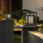 Square Exterior Pillar Lights Modern Style - Lamp Outdoor