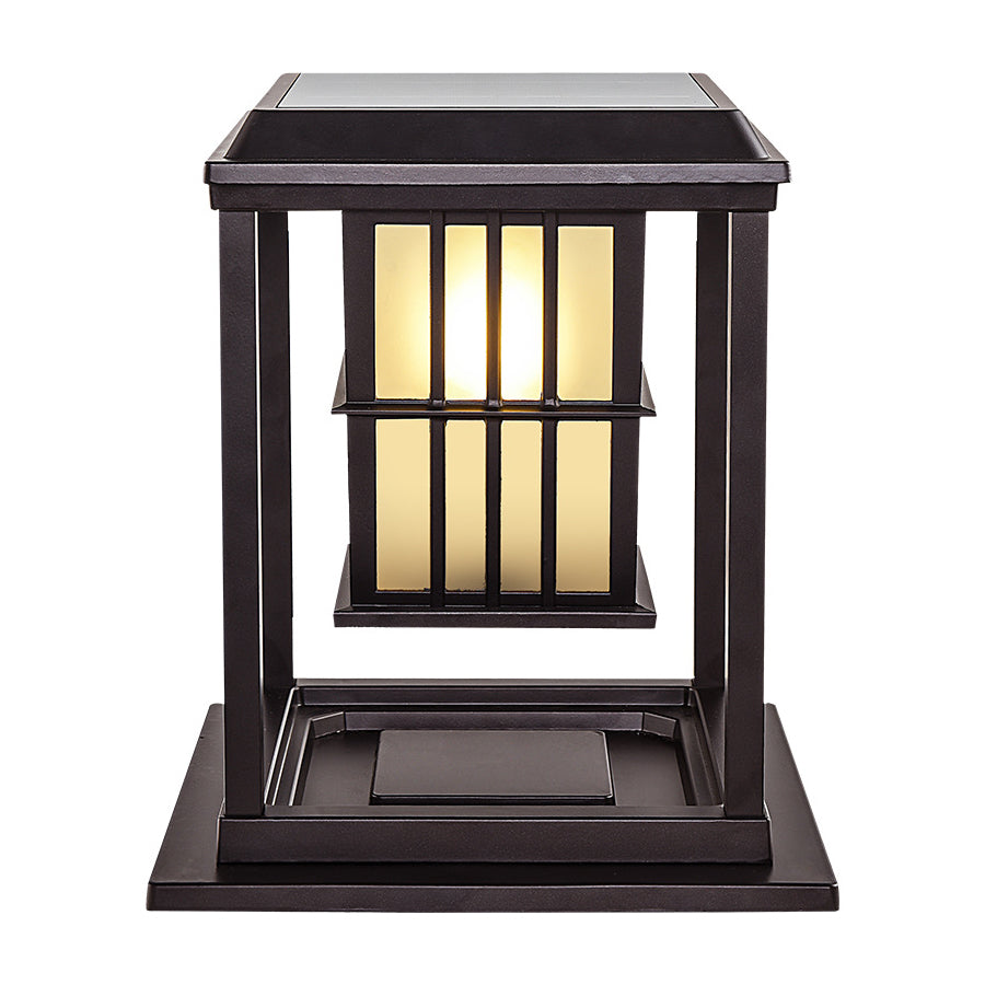 Square Exterior Pillar Lights Modern Style - Lamp Outdoor