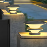 Waterproof Patio Pillar Lights Round Modern - Lamp Outdoor