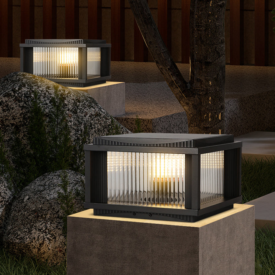 Waterproof Outdoor Pillar Solar Lights Retro Style - Lamp Outdoor