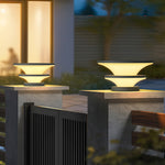 Waterproof Patio Pillar Lights Round Modern - Lamp Outdoor