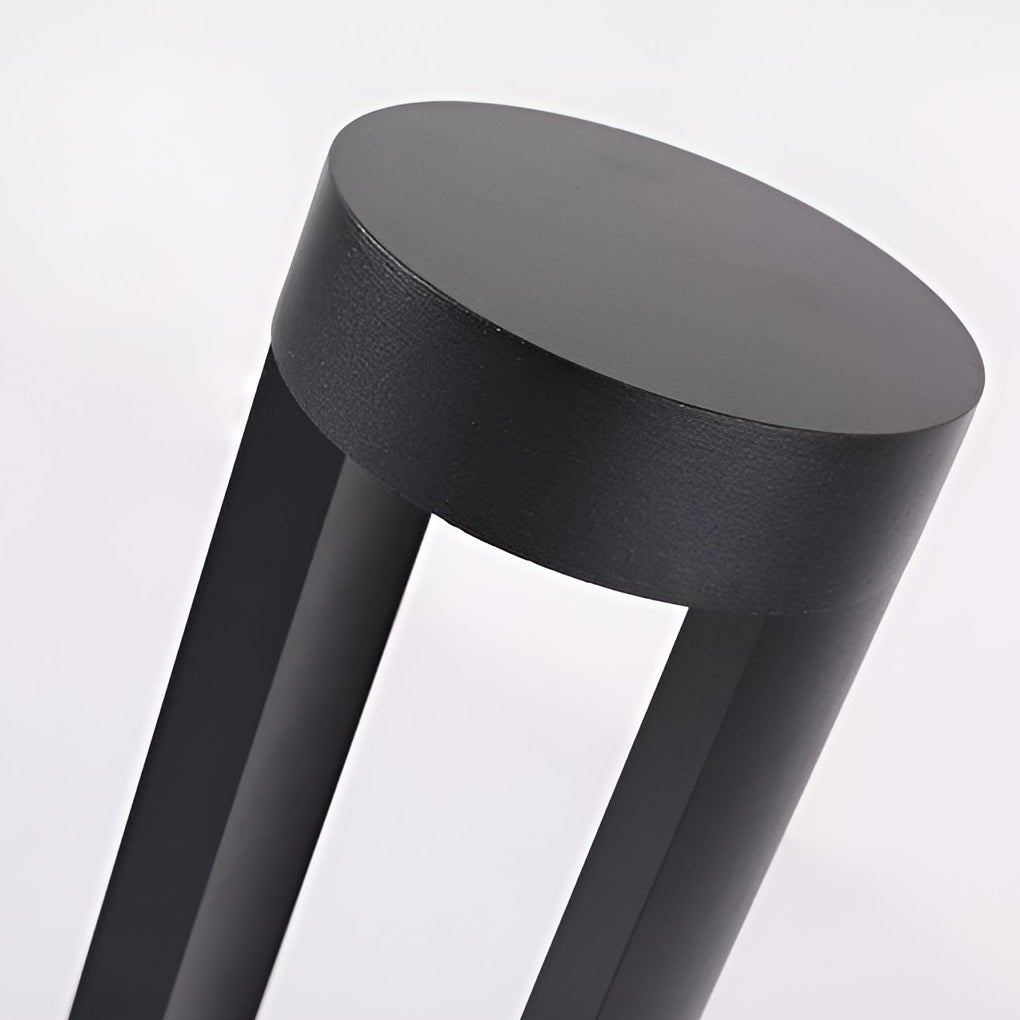 Waterproof LED Outdoor Bollard Lights Hollow Cylindrical Black Lamp for Elegant Exterior Lighting - Lamp Outdoor
