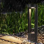 Waterproof LED Outdoor Bollard Lights Hollow Cylindrical Black Lamp for Elegant Exterior Lighting - Lamp Outdoor