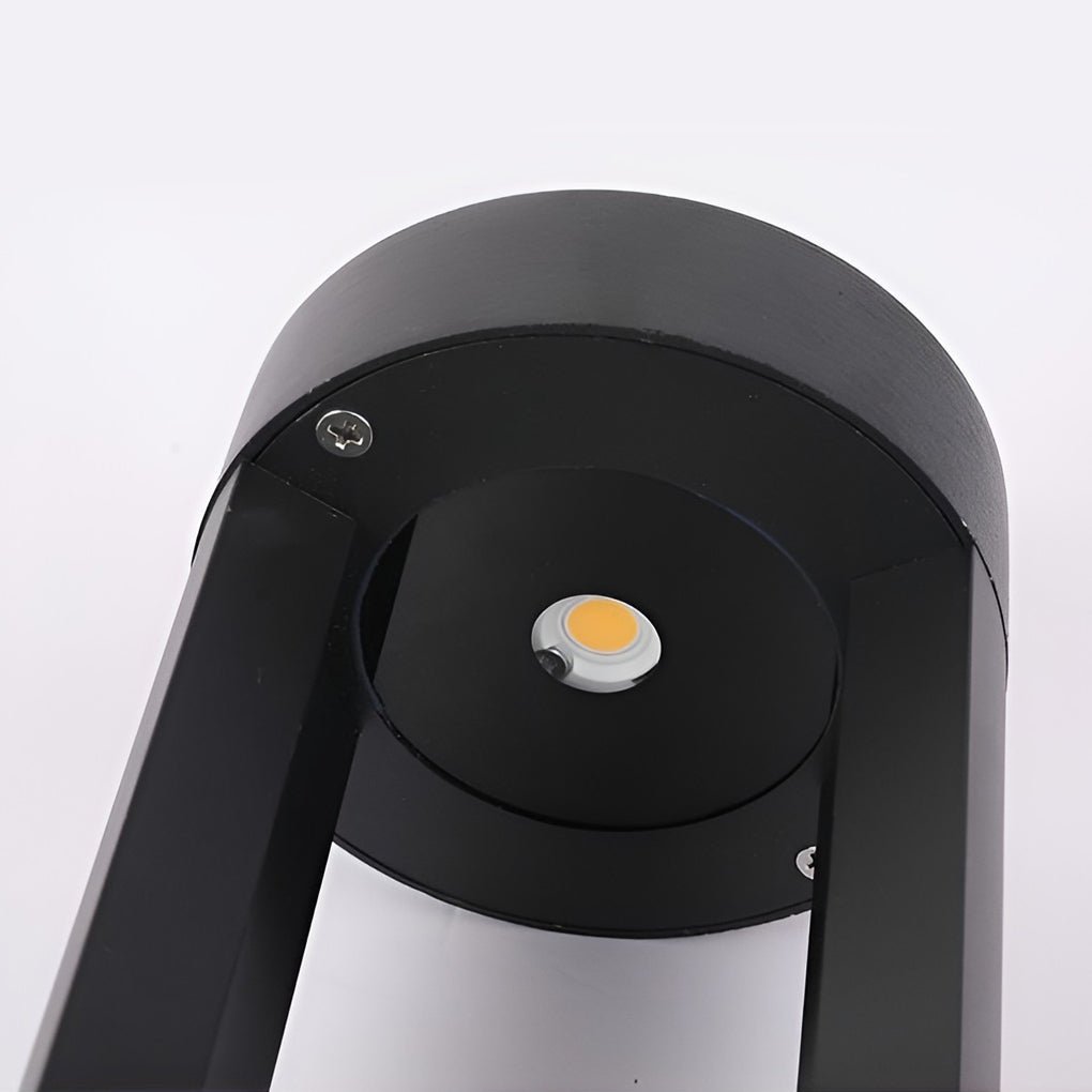 Waterproof LED Outdoor Bollard Lights Hollow Cylindrical Black Lamp for Elegant Exterior Lighting - Lamp Outdoor