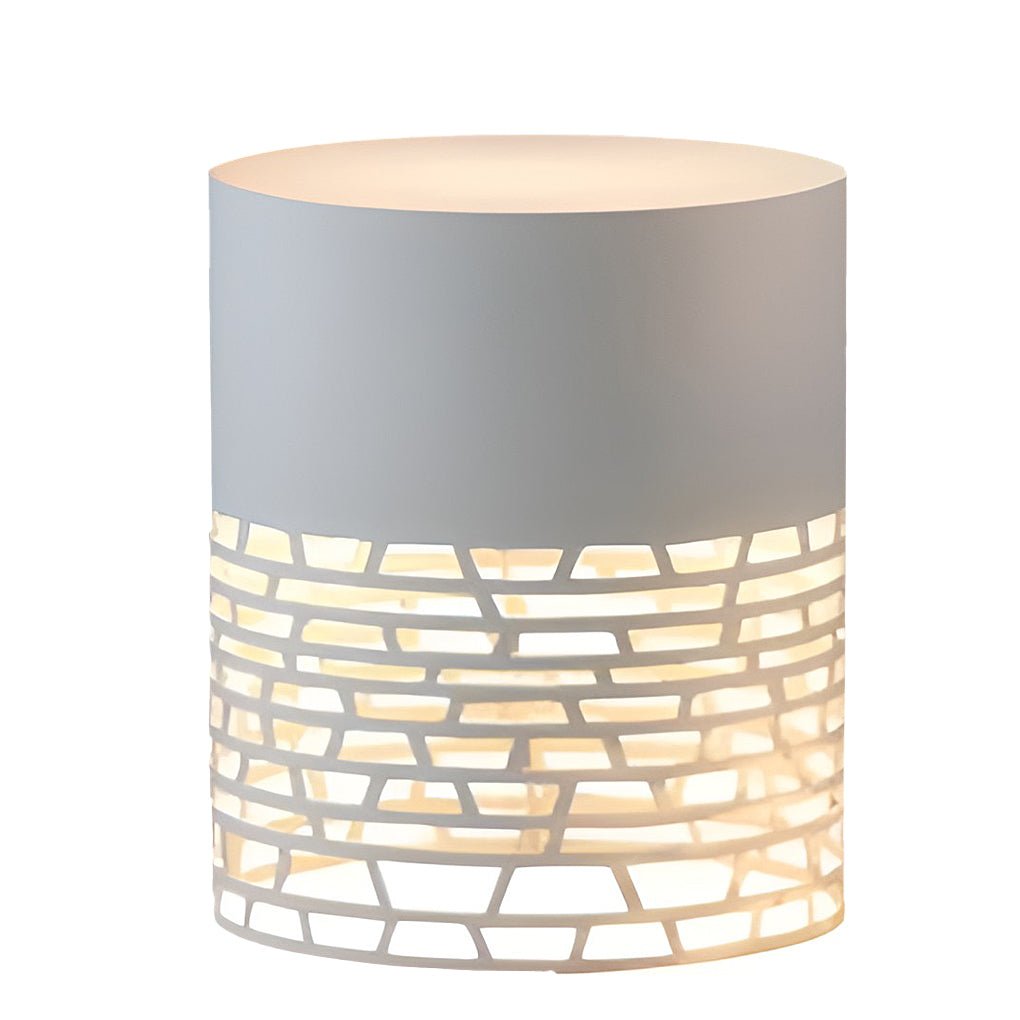 Stylish Hollow Mesh LED Cylinder Light Freestanding Outdoor Garden Lighting - Lamp Outdoor