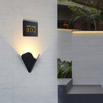 Creative Modern Wall Sconces LED Doorplate Lamp Waterproof Wall Lights Fixture Indoor Outdoor - Lamp Outdoor