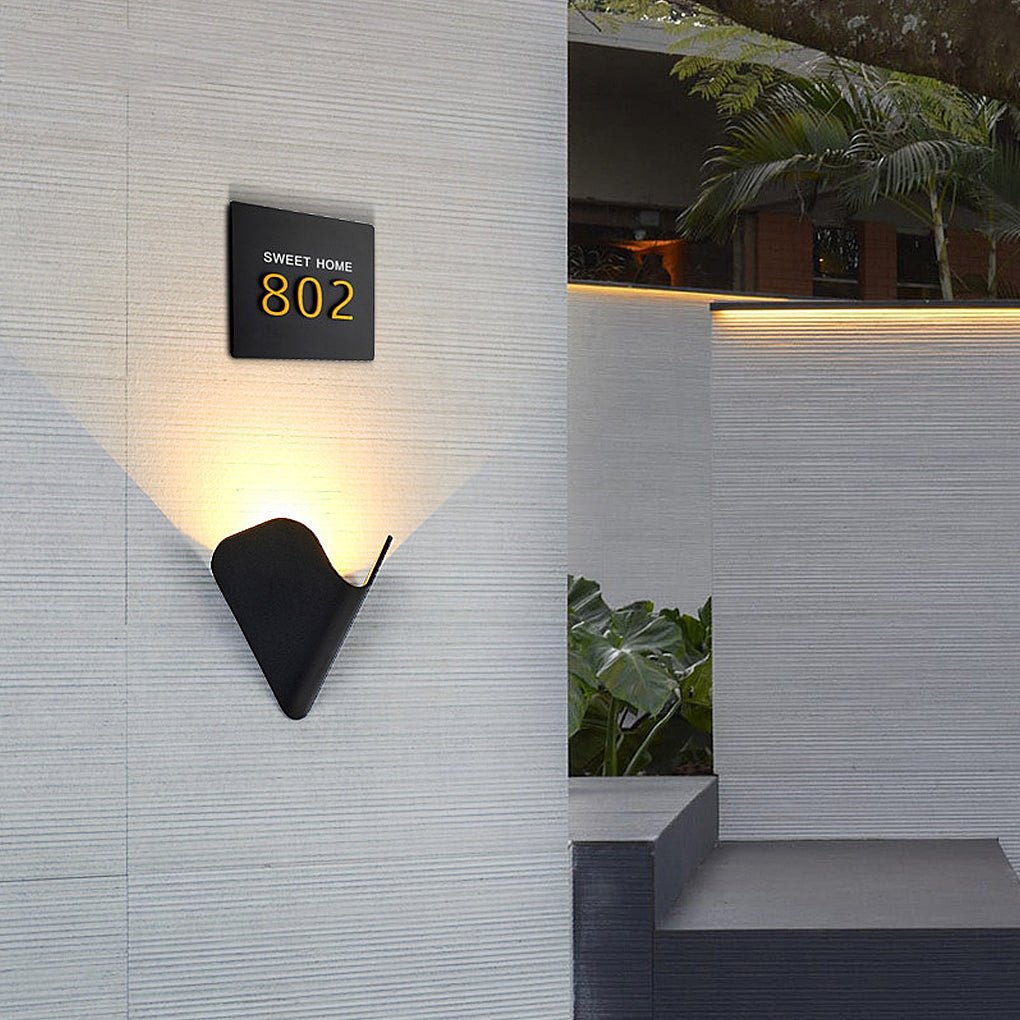 Creative Modern Wall Sconces LED Doorplate Lamp Waterproof Wall Lights Fixture Indoor Outdoor - Lamp Outdoor