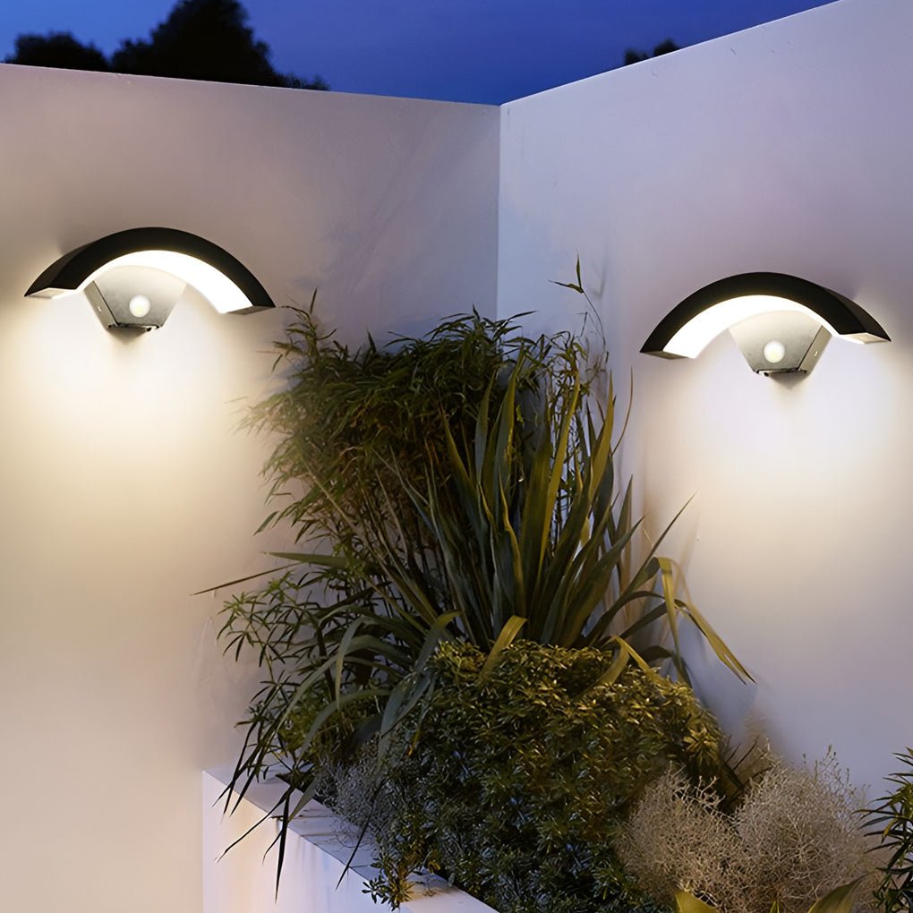 Classic Curved Glow LED Wall Light Outdoor Downlights Porch Wall Mounted Sconce - Lamp Outdoor