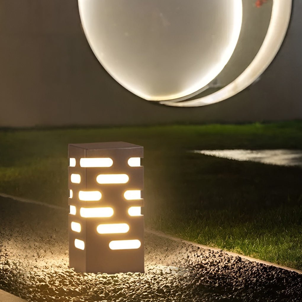 Modern Rectangular Outdoor Bollard Lights - Sleek and Durable - Lamp Outdoor