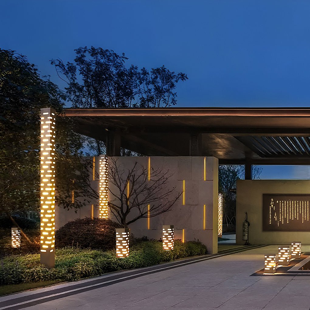 Modern Rectangular Outdoor Bollard Lights - Sleek and Durable - Lamp Outdoor