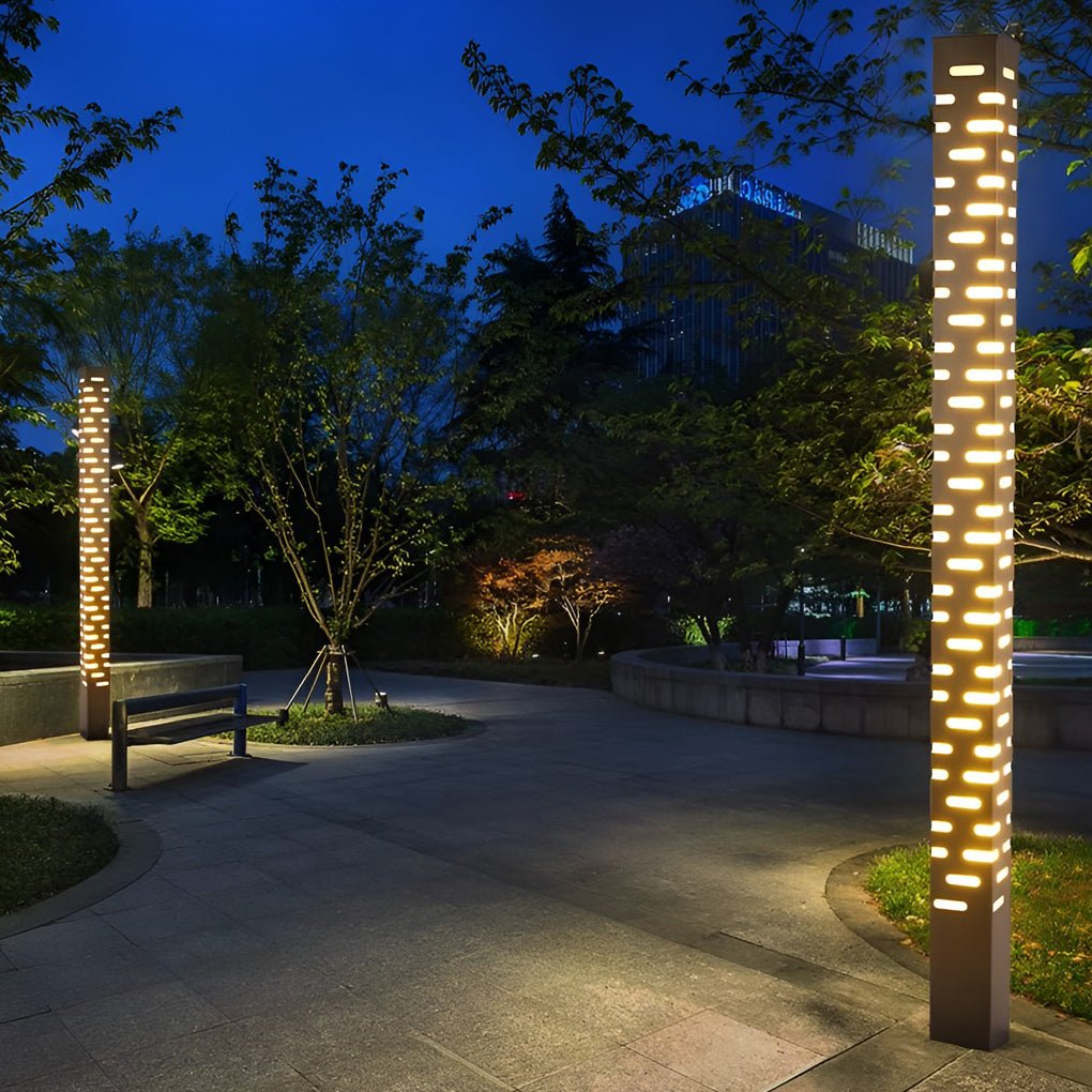 Modern Rectangular Outdoor Bollard Lights - Sleek and Durable - Lamp Outdoor