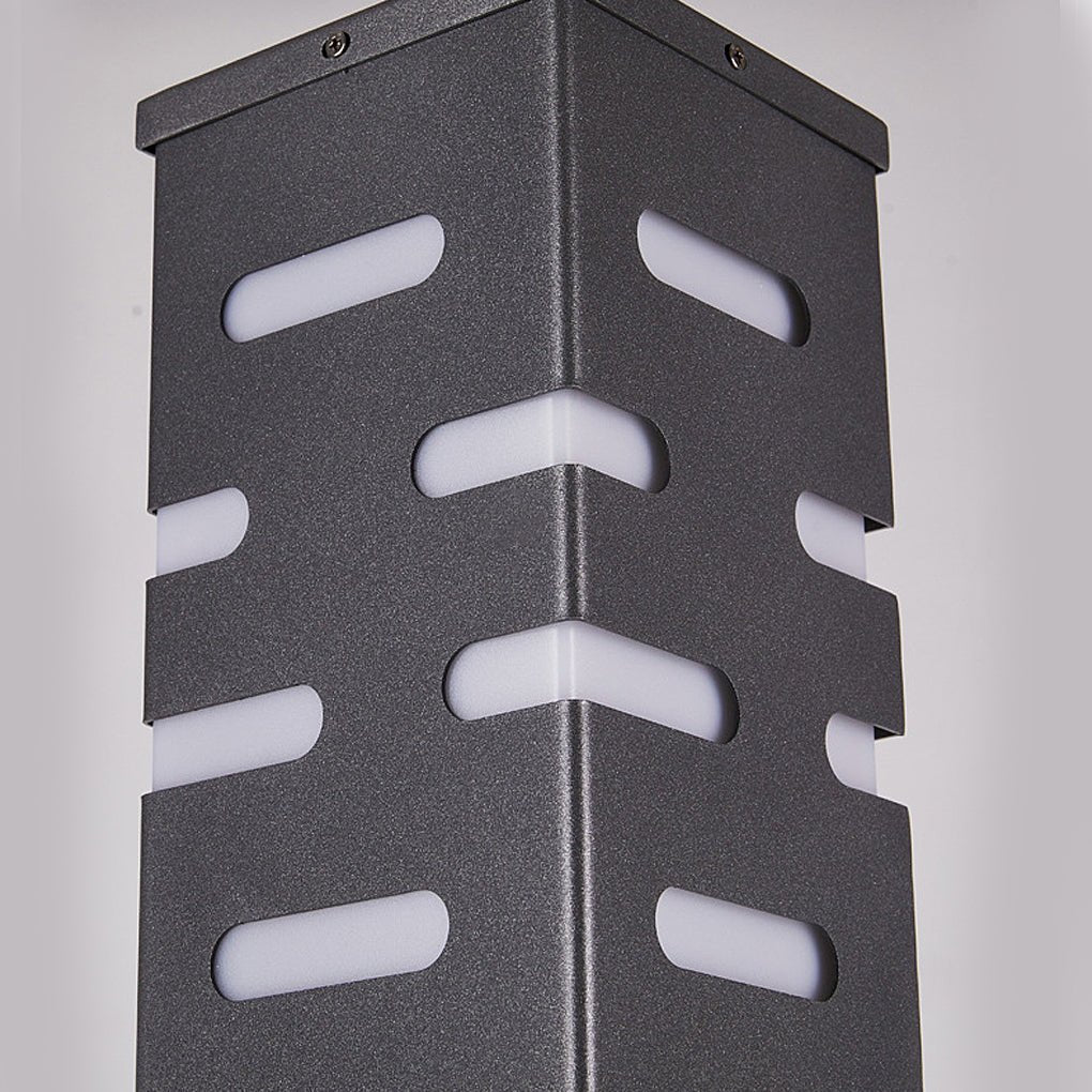 Modern Rectangular Outdoor Bollard Lights - Sleek and Durable - Lamp Outdoor