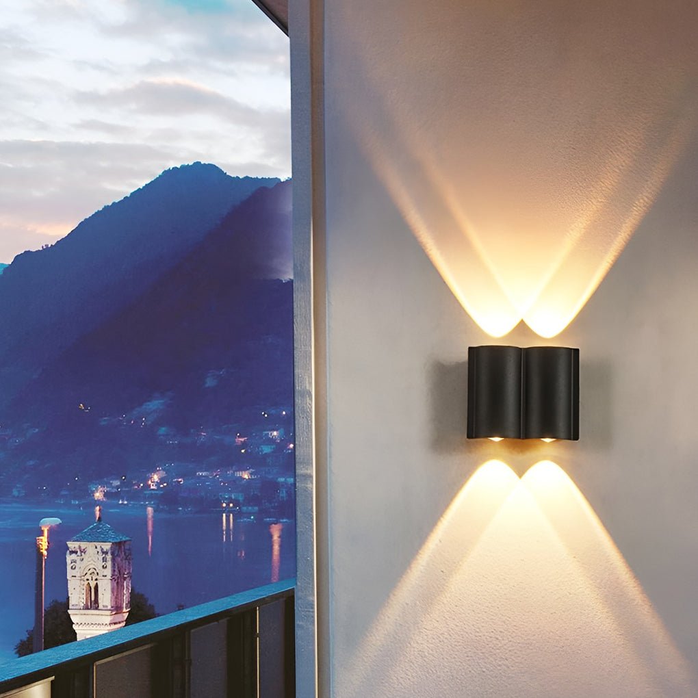Creative Wave Arc Design Up and Down Lights LED Outdoor Wall Lights Wall Sconces Waterproof - Lamp Outdoor