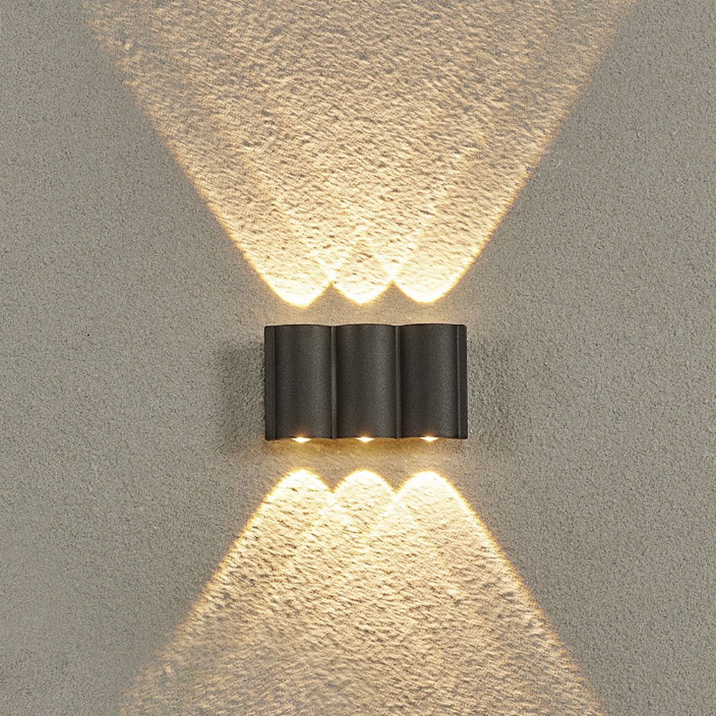 Creative Wave Arc Design Up and Down Lights LED Outdoor Wall Lights Wall Sconces Waterproof - Lamp Outdoor