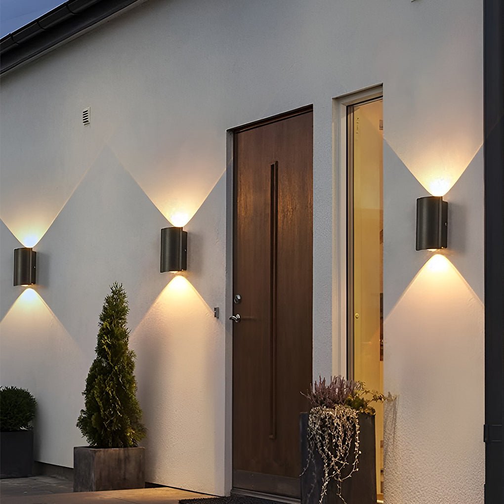 Creative Wave Arc Design Up and Down Lights LED Outdoor Wall Lights Wall Sconces Waterproof - Lamp Outdoor