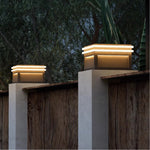 Waterproof Metal Pillar Lights Square Minimalist Style - Lamp Outdoor