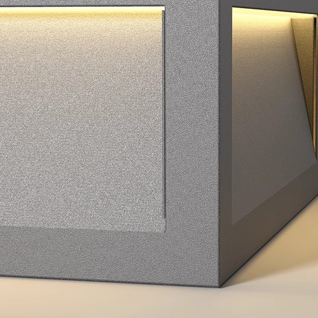Waterproof Metal Pillar Lights Square Minimalist Style - Lamp Outdoor