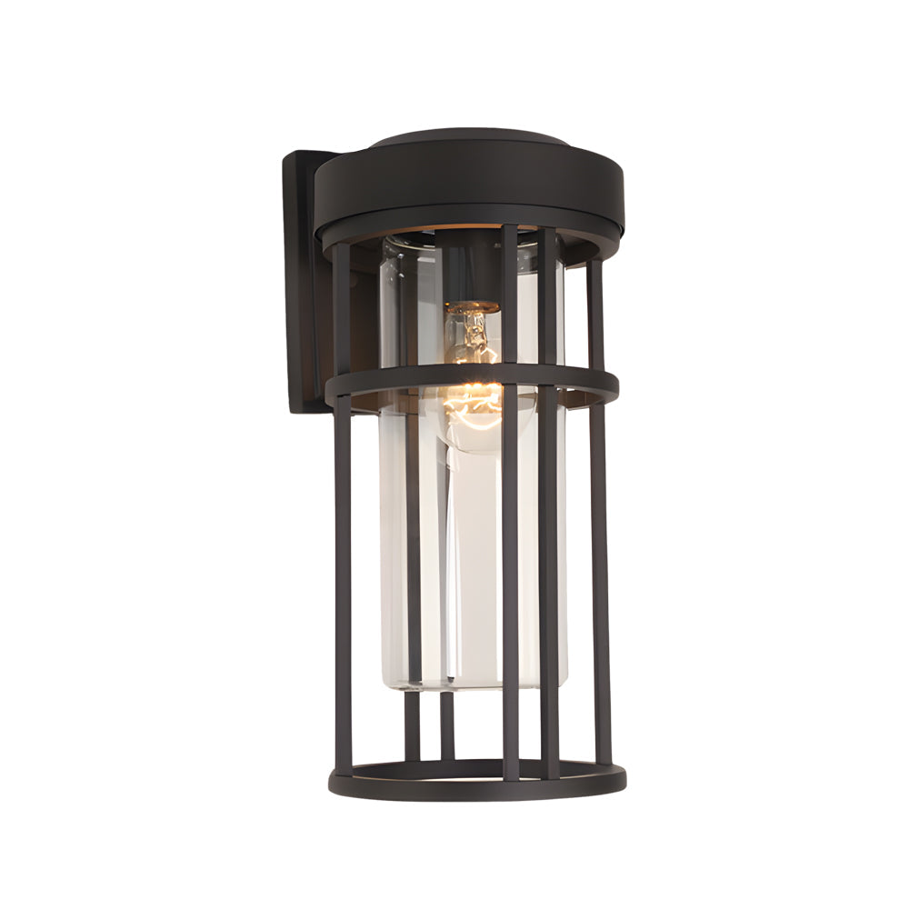 Waterproof Black Outdoor Wall Sconce Light Glass Lampshade Design - Lamp Outdoor