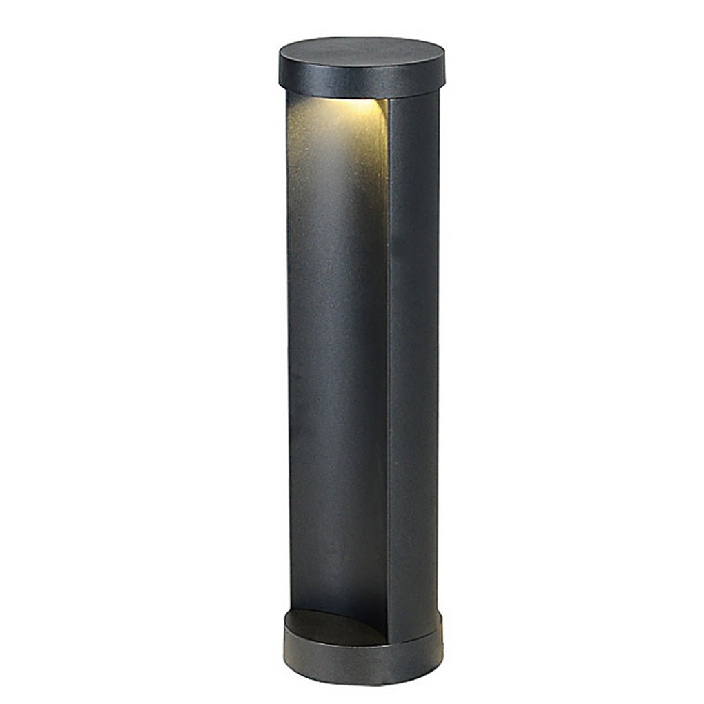 Modern Outdoor Cylinder Lawn Lamp - LED Solar & Hardwired Options - Lamp Outdoor
