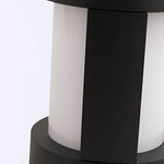 Black Cylindrical LED Pathway Bollard Lights Solar and Wired Outdoor Lighting Solutions - Lamp Outdoor