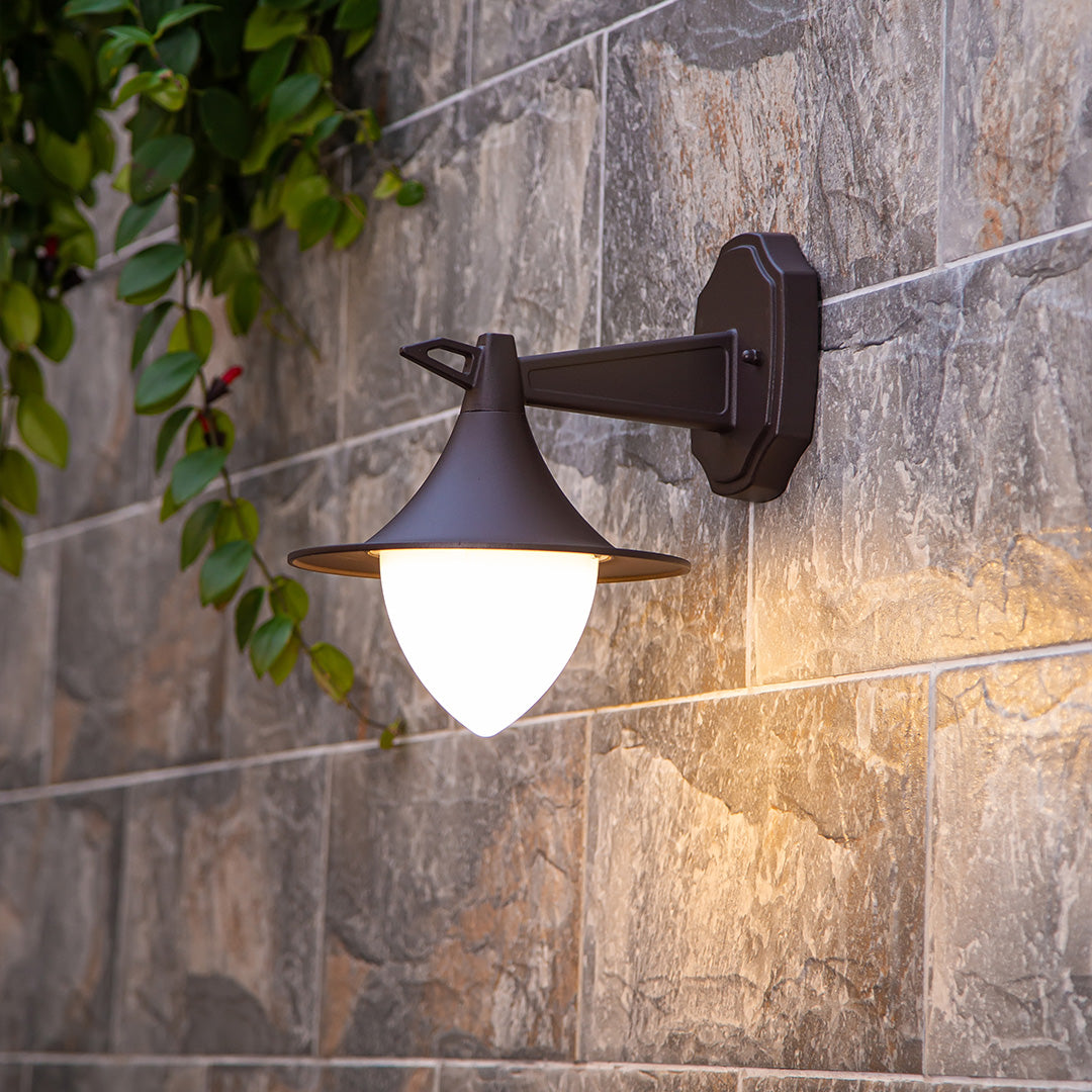 LED Vintage Outdoor Wall Light Brown - Lamp Outdoor