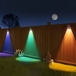 Solar-Powered outdoor square wall lights Waterproof Multi-Color Ambient - Lamp Outdoor
