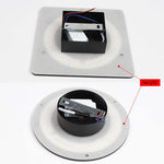 Klyne Minimalist Round/Square Outdoor Wall Lamp LED, Black/White - Lamp Outdoor